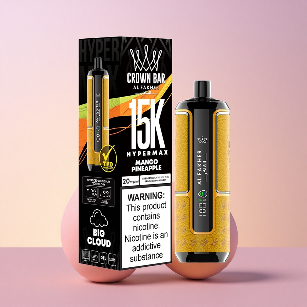 Al Fakher Crown Bar 15K Hypermax Mango-Ananass 22ml 600mAh Type-C