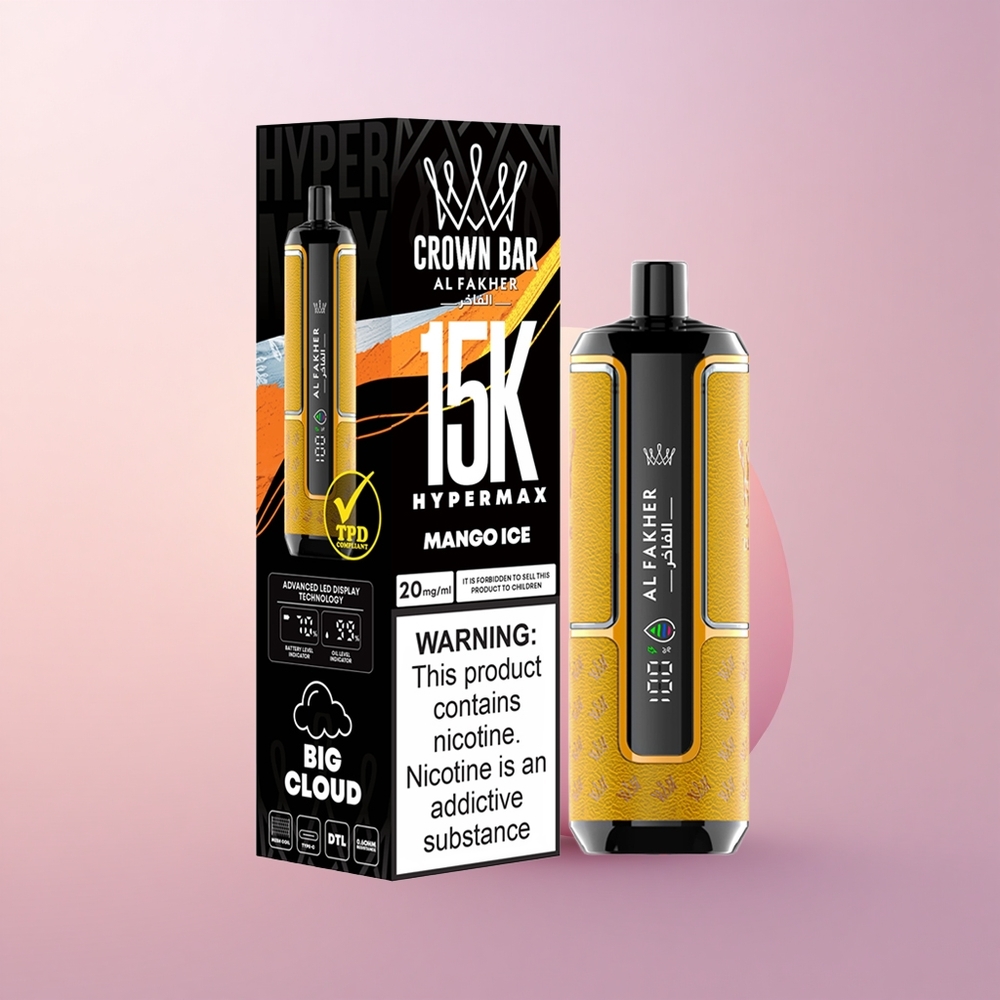 Al Fakher Crown Bar 15K Hypermax Mango Jää 22ml 600mAh Type-C