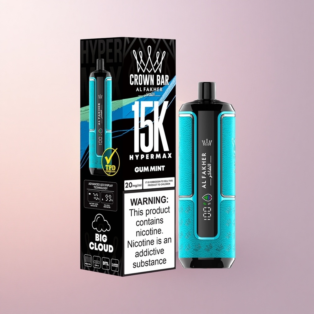 Al Fakher Crown Bar 15K Hypermax Mintsu 22ml 600mAh Type-C