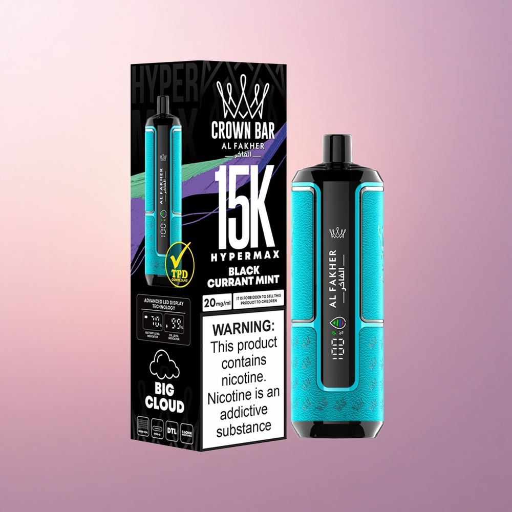 Al Fakher Crown Bar 15K Hypermax Mustikas-Münt 22ml 600mAh Tüüp-C
