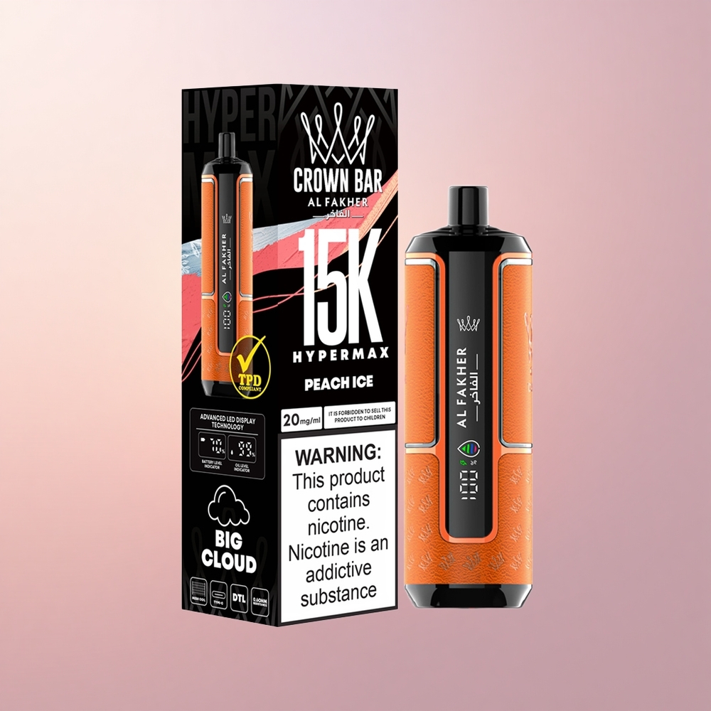 Al Fakher Crown Bar 15K Hypermax Virsiine Jäädestlik 600mAh Tüüp-C 22ml