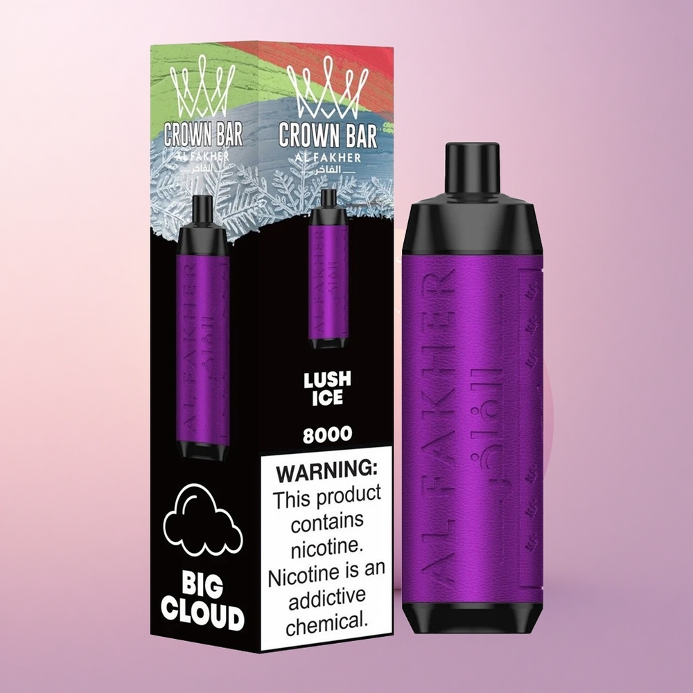 Al Fakher Crown Bar 8000 Crystal Jää Lush 600mah 18ml 5mg