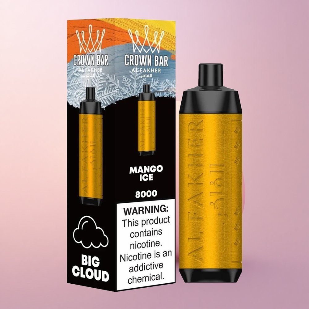 Al Fakher Crown Bar 8000 Crystal Mango Jää Kristall 600mah 18ml 5mg