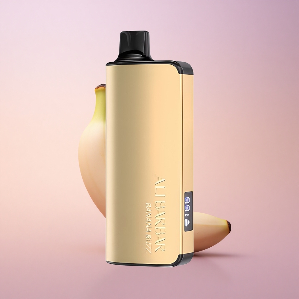 Alibarbar Ingot 9000 Puffs Banaanikägu 2350mAh 22ml LED