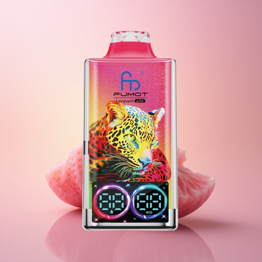 Fumot Leopard 40K Puffs Maasika-Arbuusi 5 Nikotiiniga 700mAh Dual Mesh