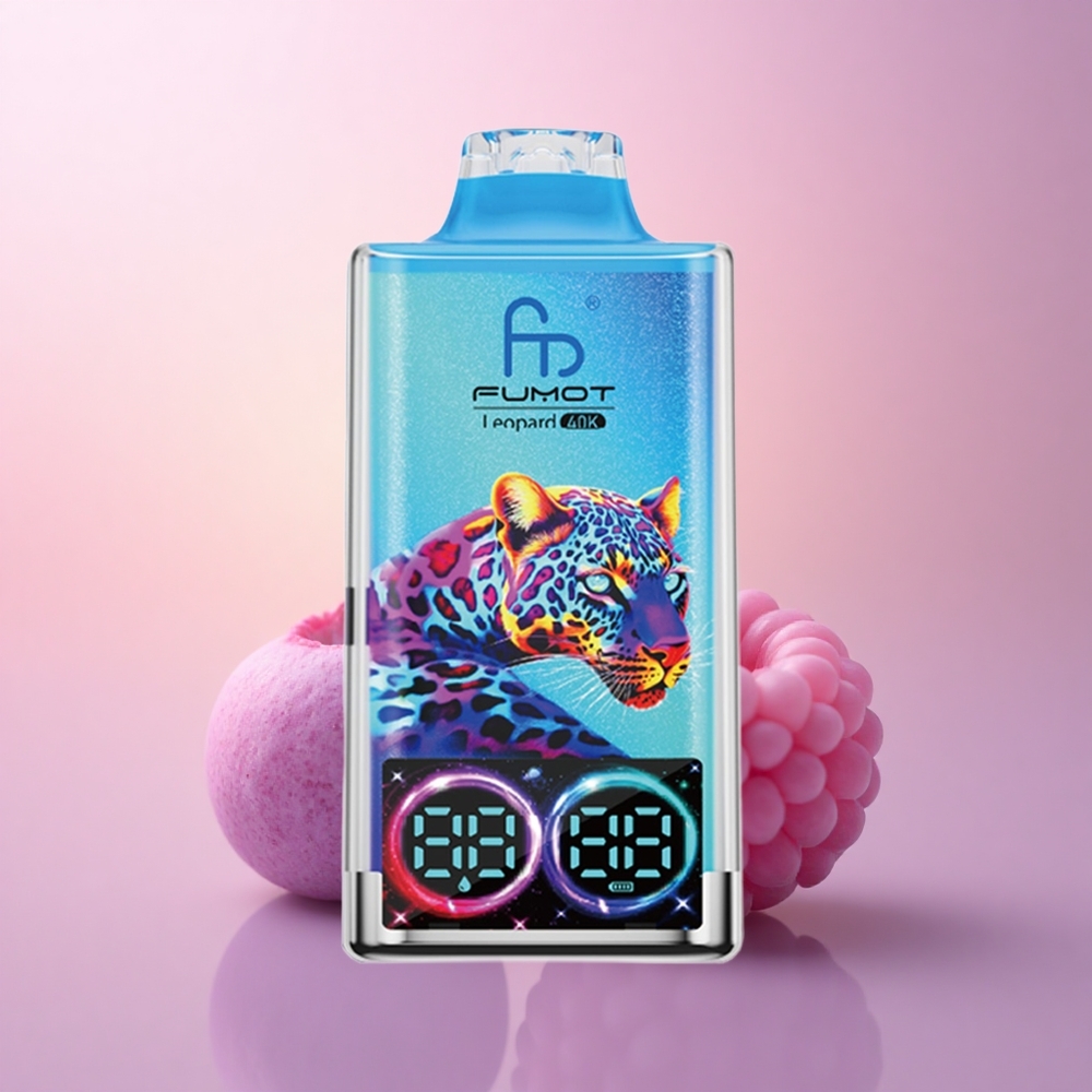Fumot Leopard 40K Puffs Mustika Vaarikas 5 Nikotiini 700mAh Dual Mesh
