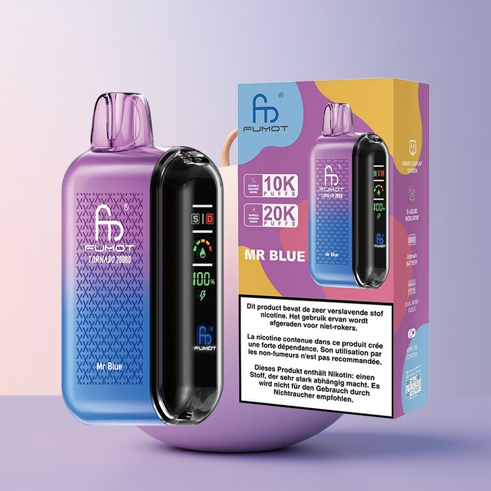 Fumot Tornado 20000 Puffs Härra Sinine Dual Mesh 20ml