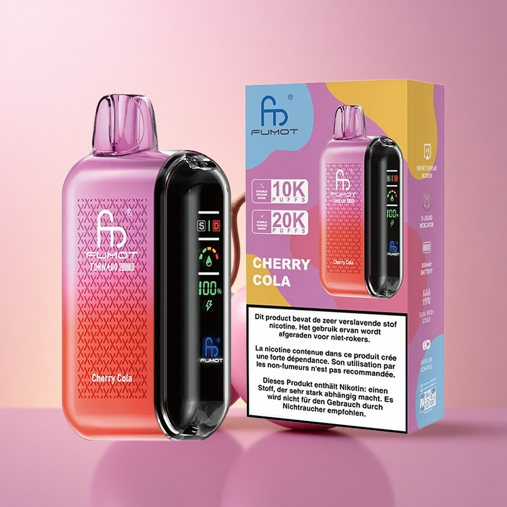 Fumot Tornado 20000 Puffs Kirsi Kola Dual Mesh 20ml 850mAh