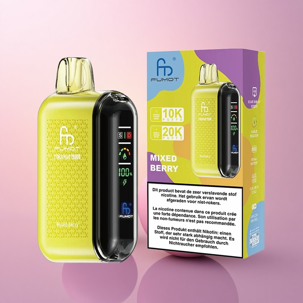 Fumot Tornado 20000 Puffs Segamesustatud Marjadual-mesh aku