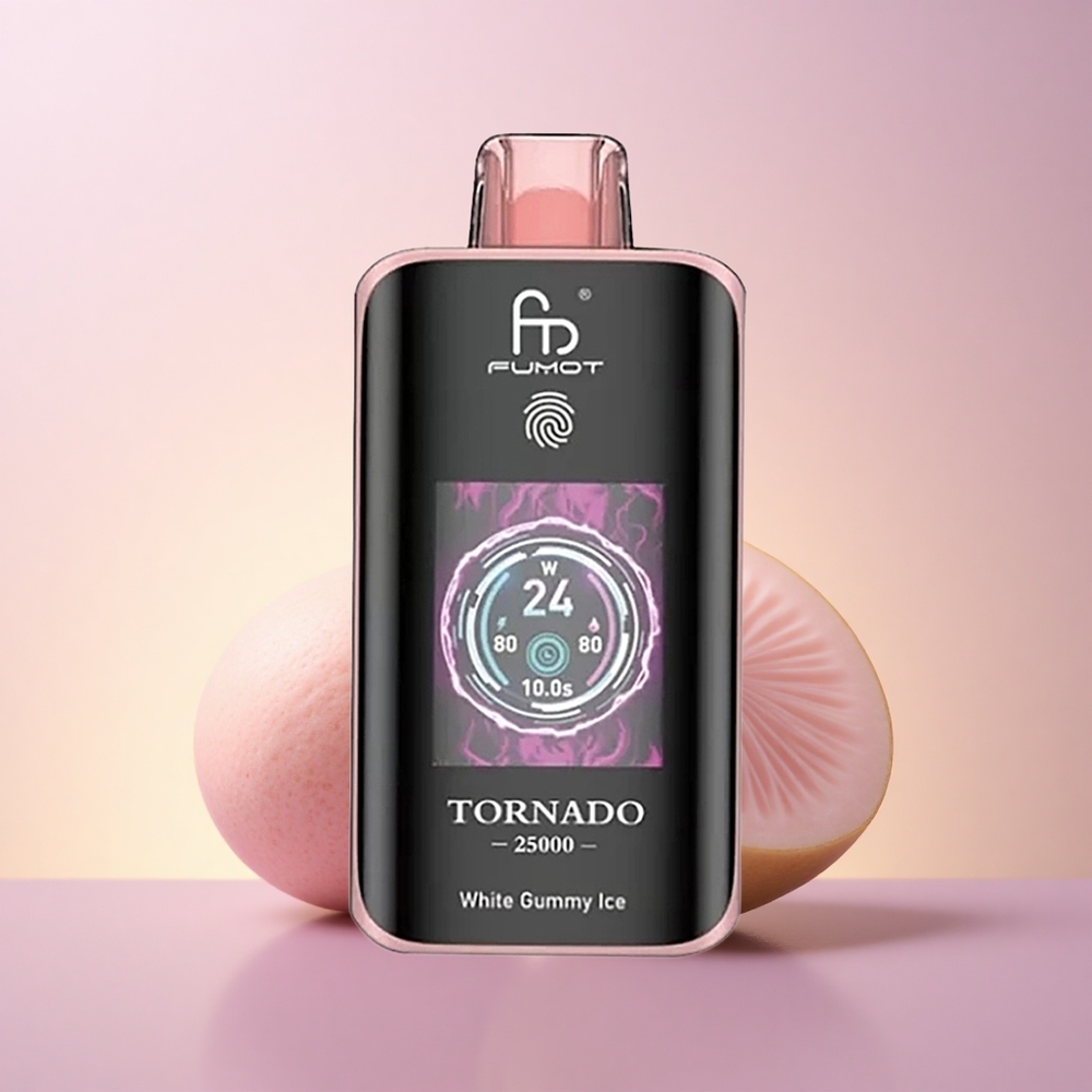 Fumot Tornado 25000 Puffs Kiivi-Marakuaja-Guava HD Ekraan 700mAh Laetav Patarei 20ml E-vedelik