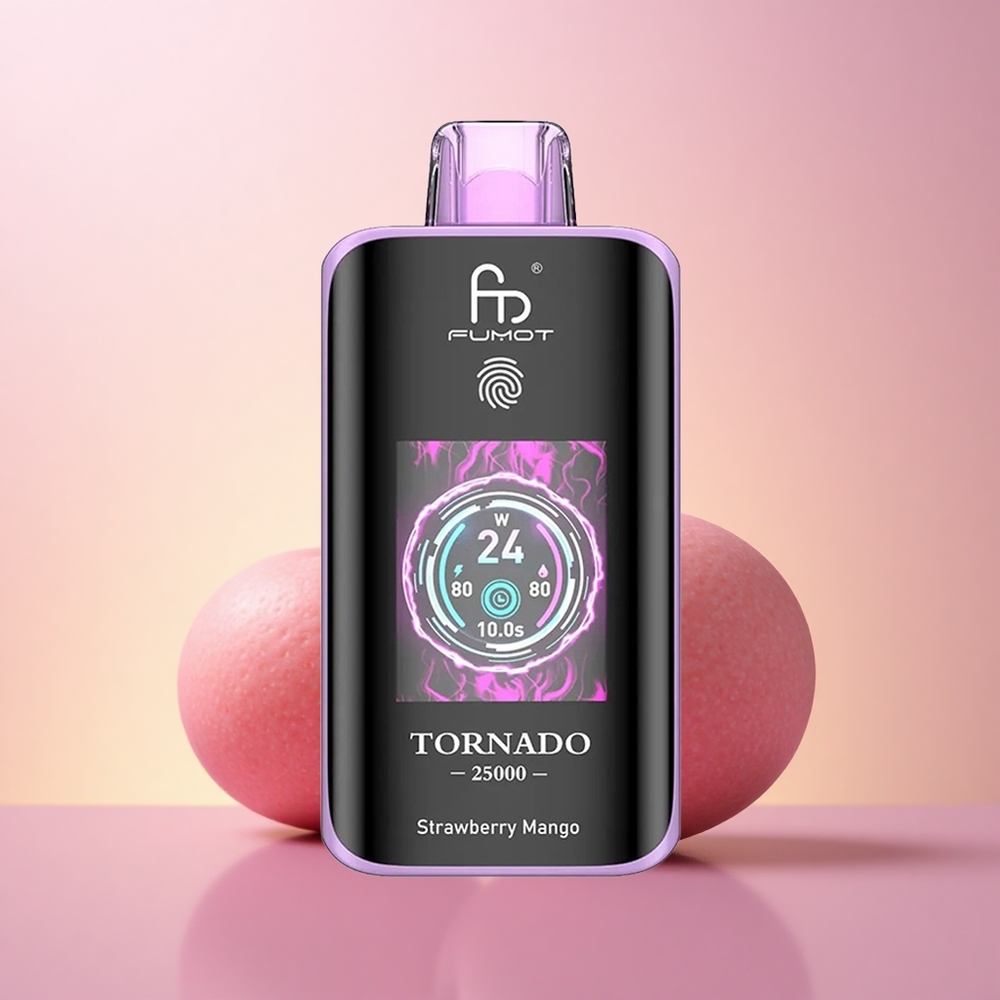 Fumot Tornado 25000 Puffs Maasika-Mango HD Ekraan 700mAh 20ml
