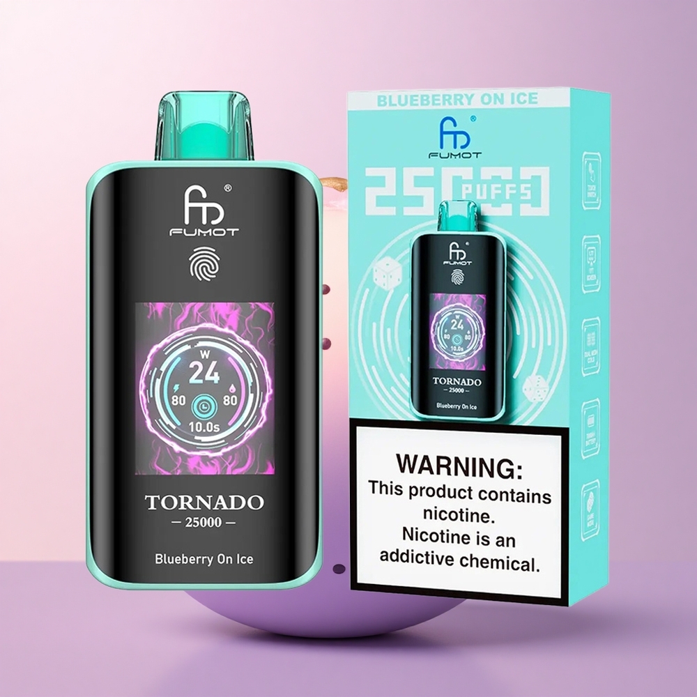 Fumot Tornado 25000 Puffs Mustikas Jääülal 700mAh Tüüp-C