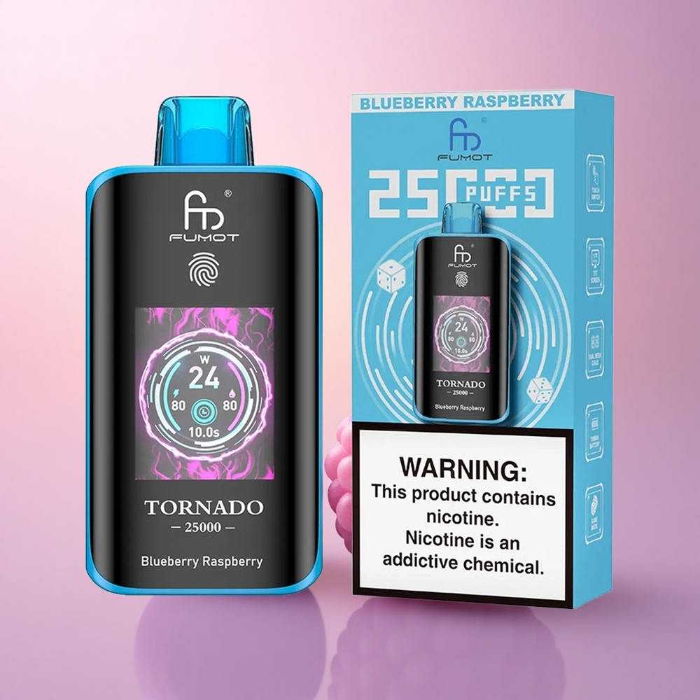 Fumot Tornado 25000 Puffs Mustikas Vaarikas HD 700mAh 20ml