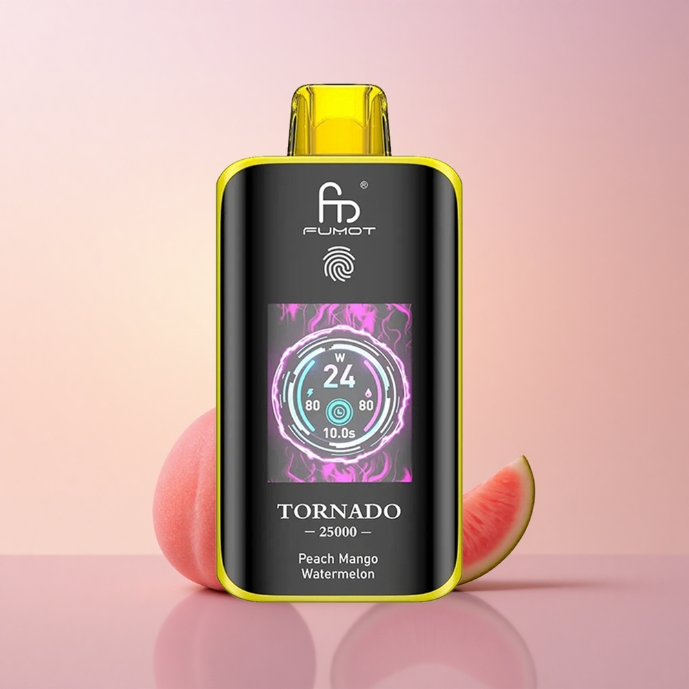 Fumot Tornado 25000 Puffs Virsi-Mango-Arbuusi Koos HD Ekraani ja 20ml E-vedelikuga
