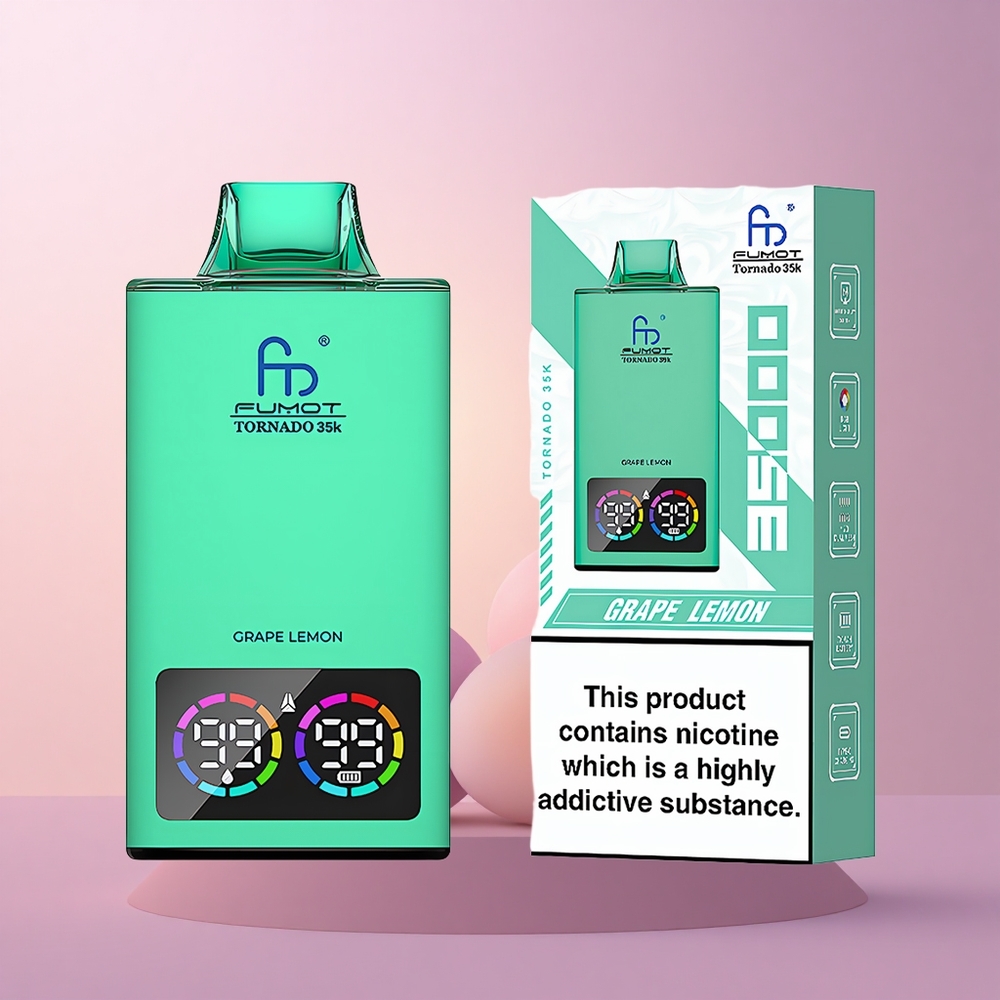 Fumot Tornado 35000 Puffs Viinamarja-sidruni topeltvõrk-kiire laadimine-RGB