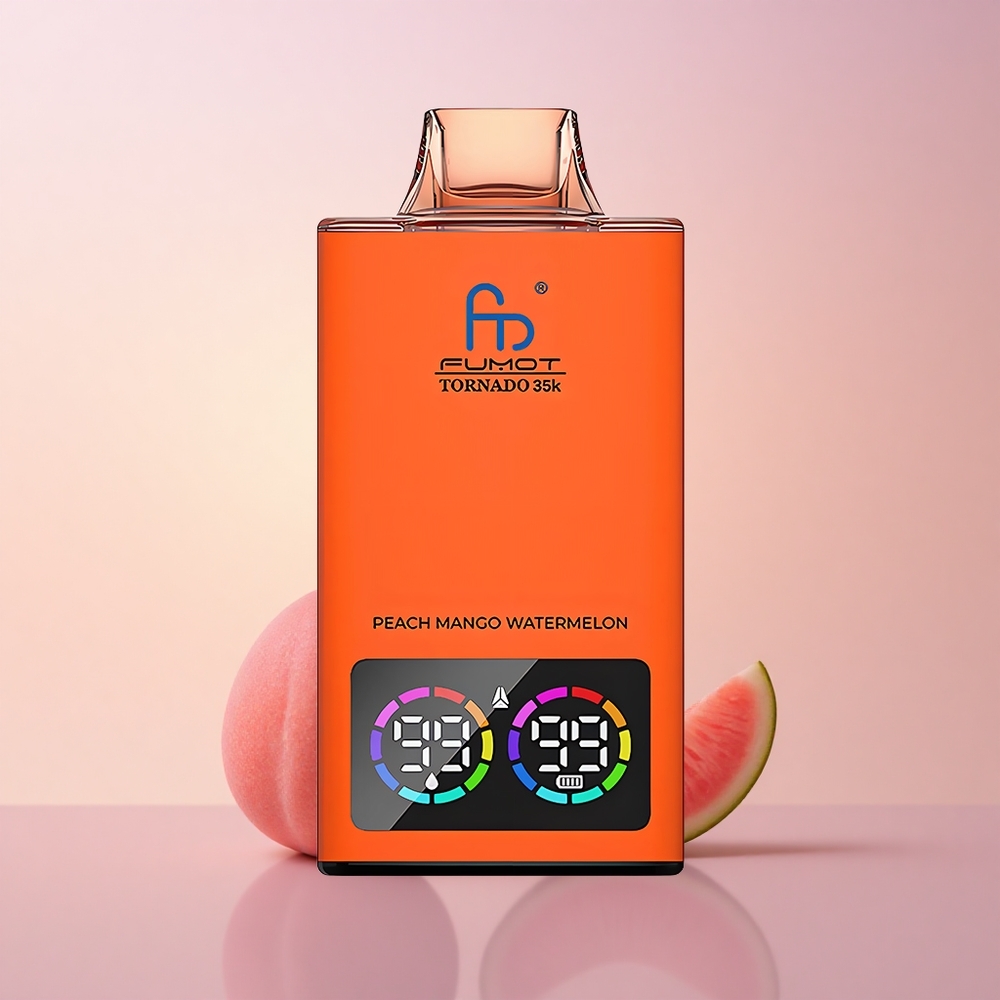 Fumot Tornado 35000 Puffs Virsi-Mango-Arbuus Kiire Laadimine Topeltvõre RGB