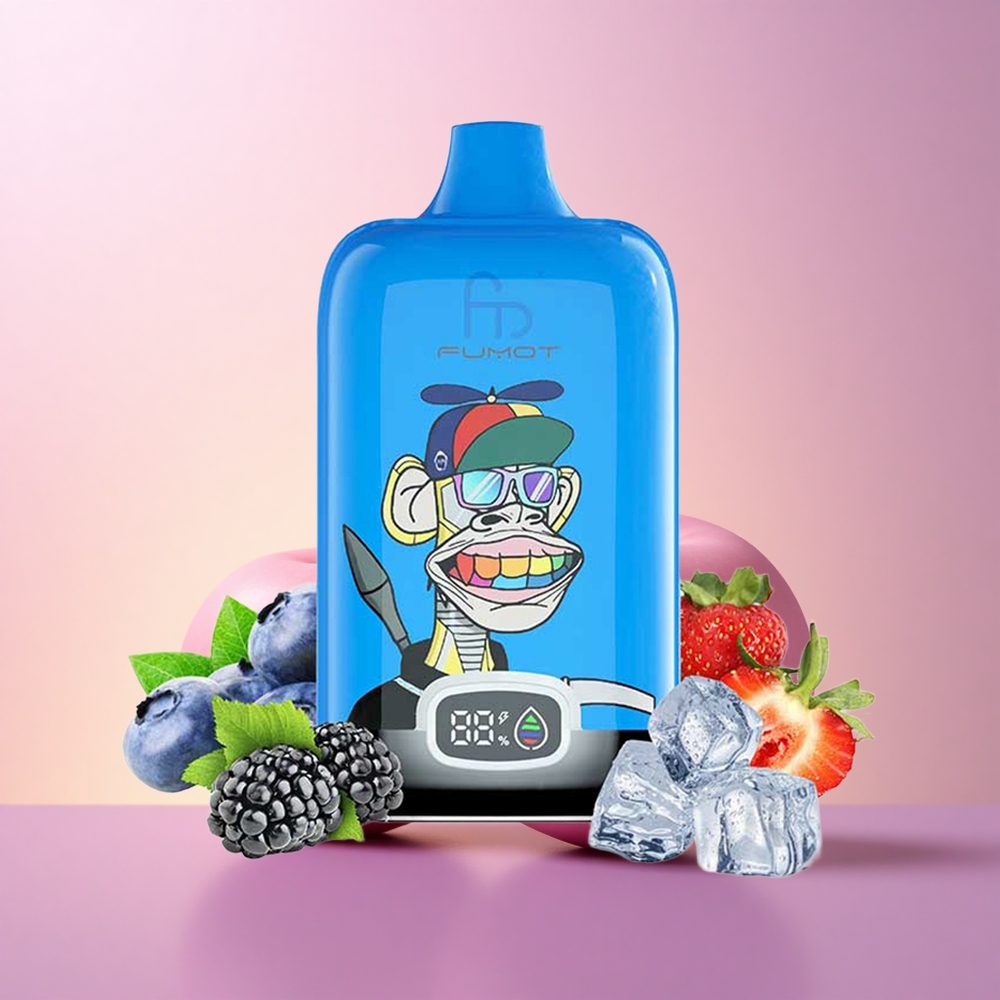 Fumot Tornado Digital Box 12000 Puffs Maasika-Viina 550mAh Tüüp-C Laadimine