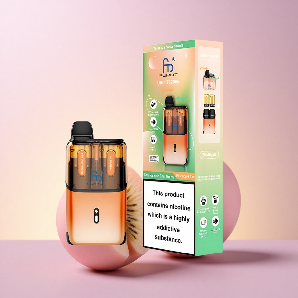 Fumot Ultra T32000 Puffs Kiivi-Maracujaa-Guava-Ananassi Jää (800mAh 24ml 20mg)