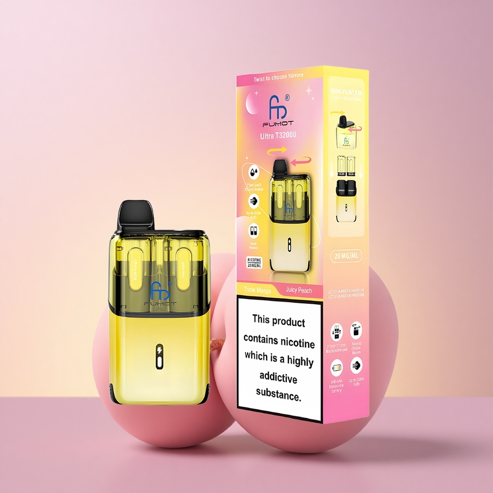 Fumot Ultra T32000 Puffs Kolm Mango - Mahlakas Virsik 24ml Mesh