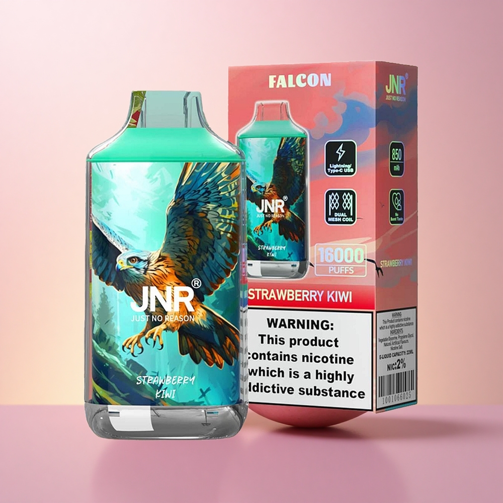 JNR Falcon 16000 Maasika-Kiivi Dual Mesh 22ml LED