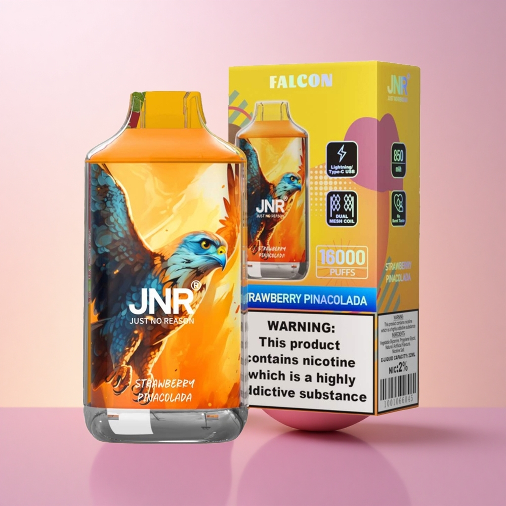 JNR Falcon 16000 Maasika Pina Colada 850 mAh Tüüp C 22ml Kaheastmeline Võrk