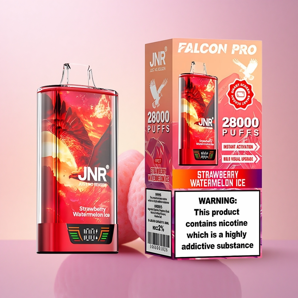 JNR Falcon Pro 28000 Maasika-Arbuusi Jää 30ml 950mAh Tark Ekraan