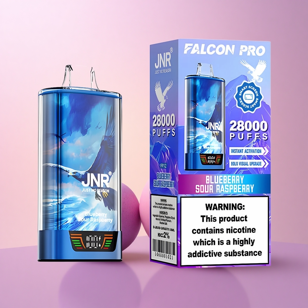 JNR Falcon Pro 28000 Mustika-Hapramarja 30ml 950mAh Tark Ekraan