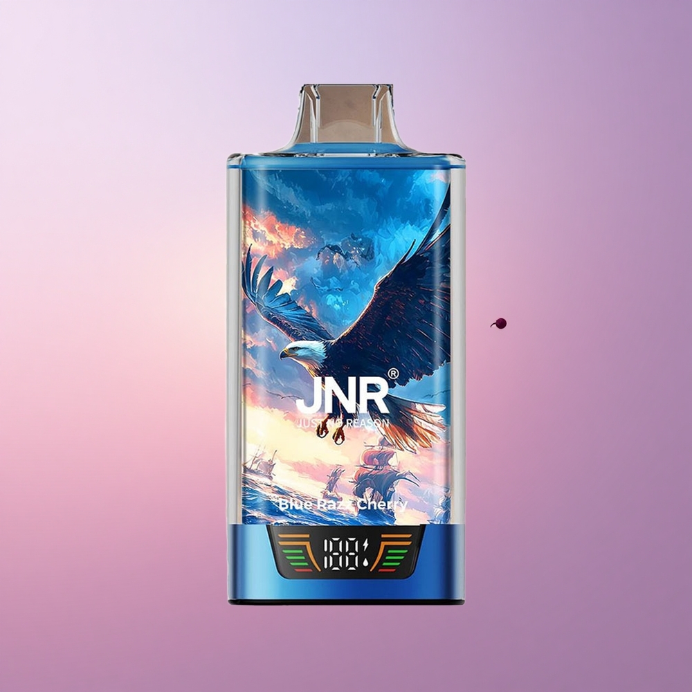 JNR Falcon Pro 28000 Sinine Vaarika-Kirsiga 30ml 950mAh Targa Ekraaniga