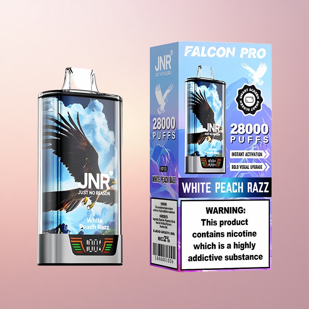 JNR Falcon Pro 28000 Valge Virsik-Marja 30ml 950mAh Dual Mesh