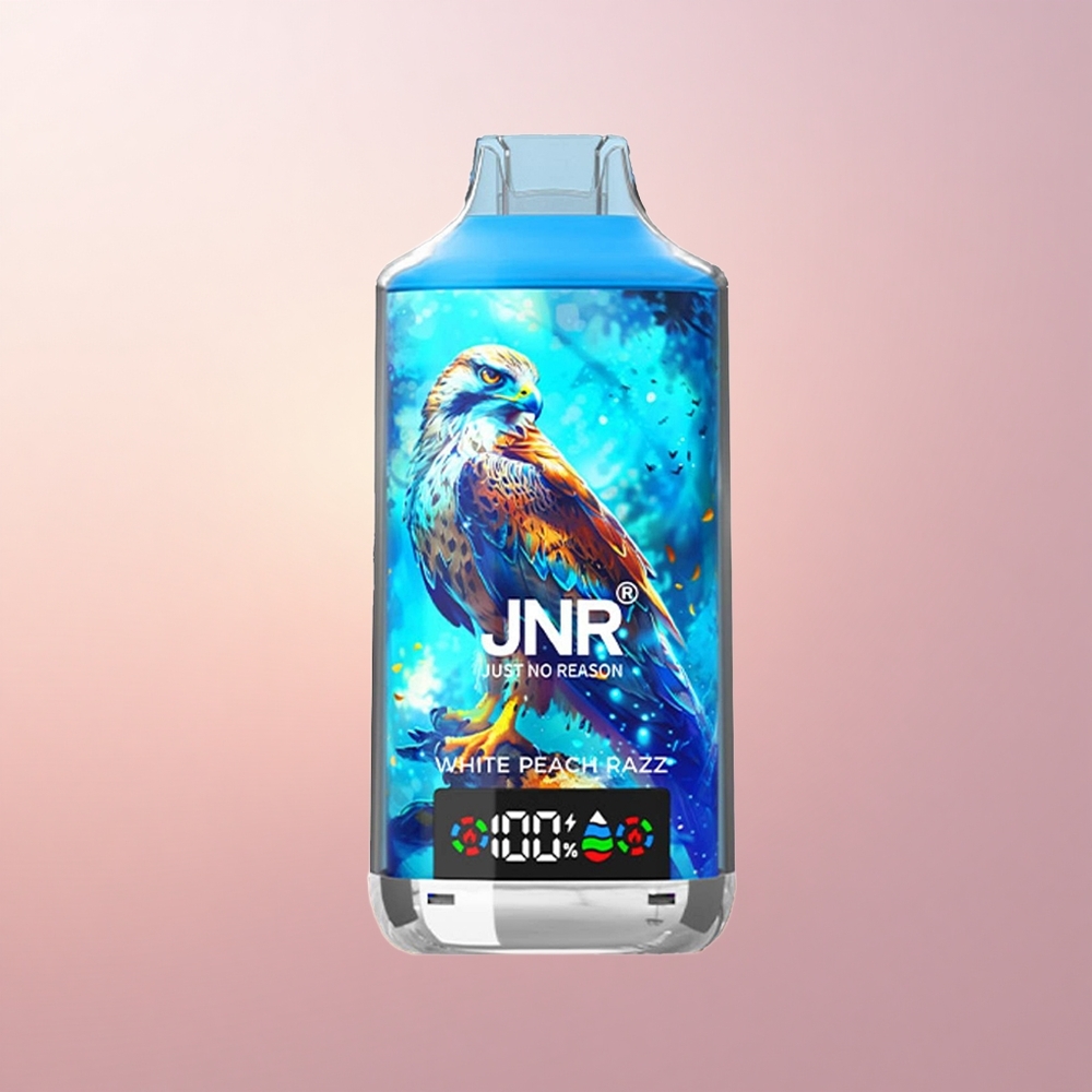 JNR Falcon X 18000 Valge Virsiku-Razz 750mAh Kahekordne Võrk