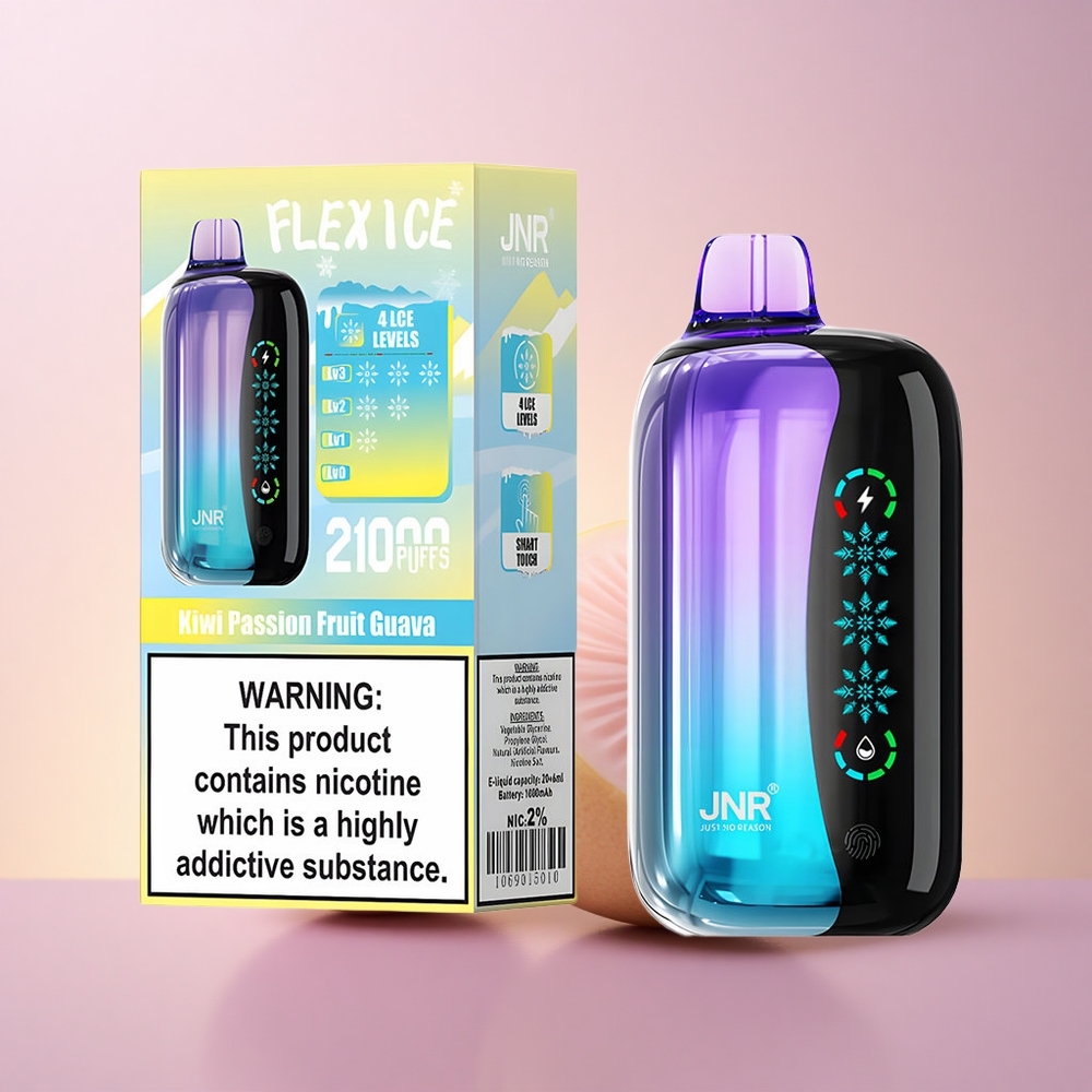 JNR Flex Ice 21000 Kiivi-Marjapuä-Guava Jää Reguleeritav 26ml Tuikekraan