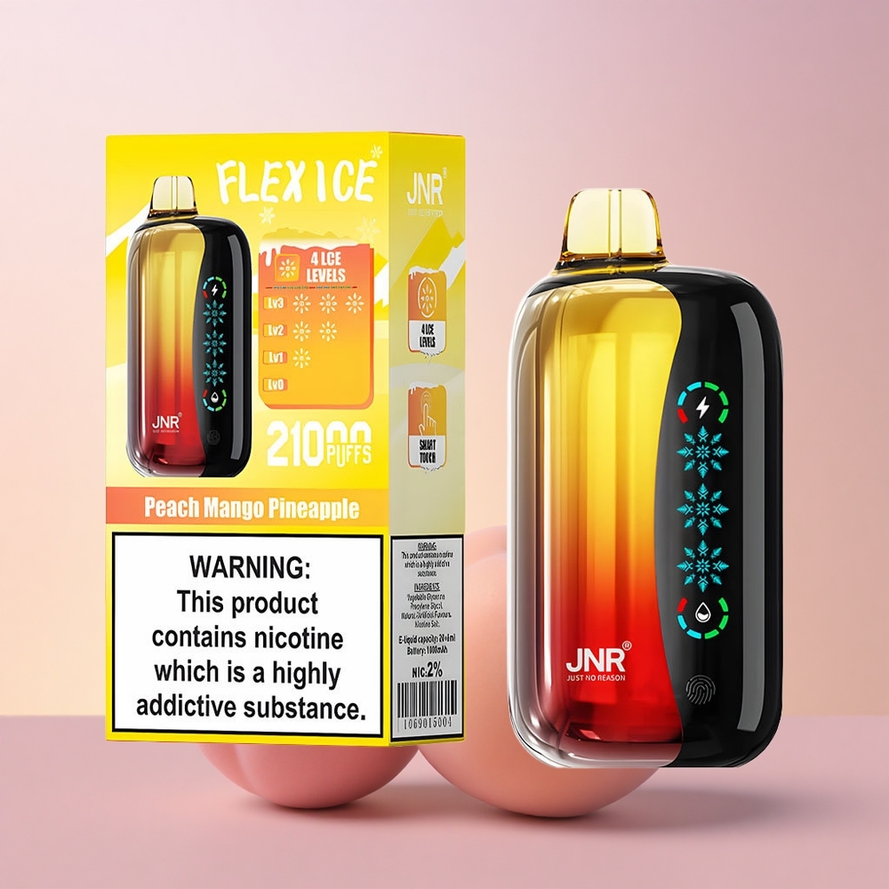 JNR Flex Ice 21000 Virsi Mango Ananass Jäätuv Seade 26ml Tuule Reguleeritav 12 Ohm Dual Mesh