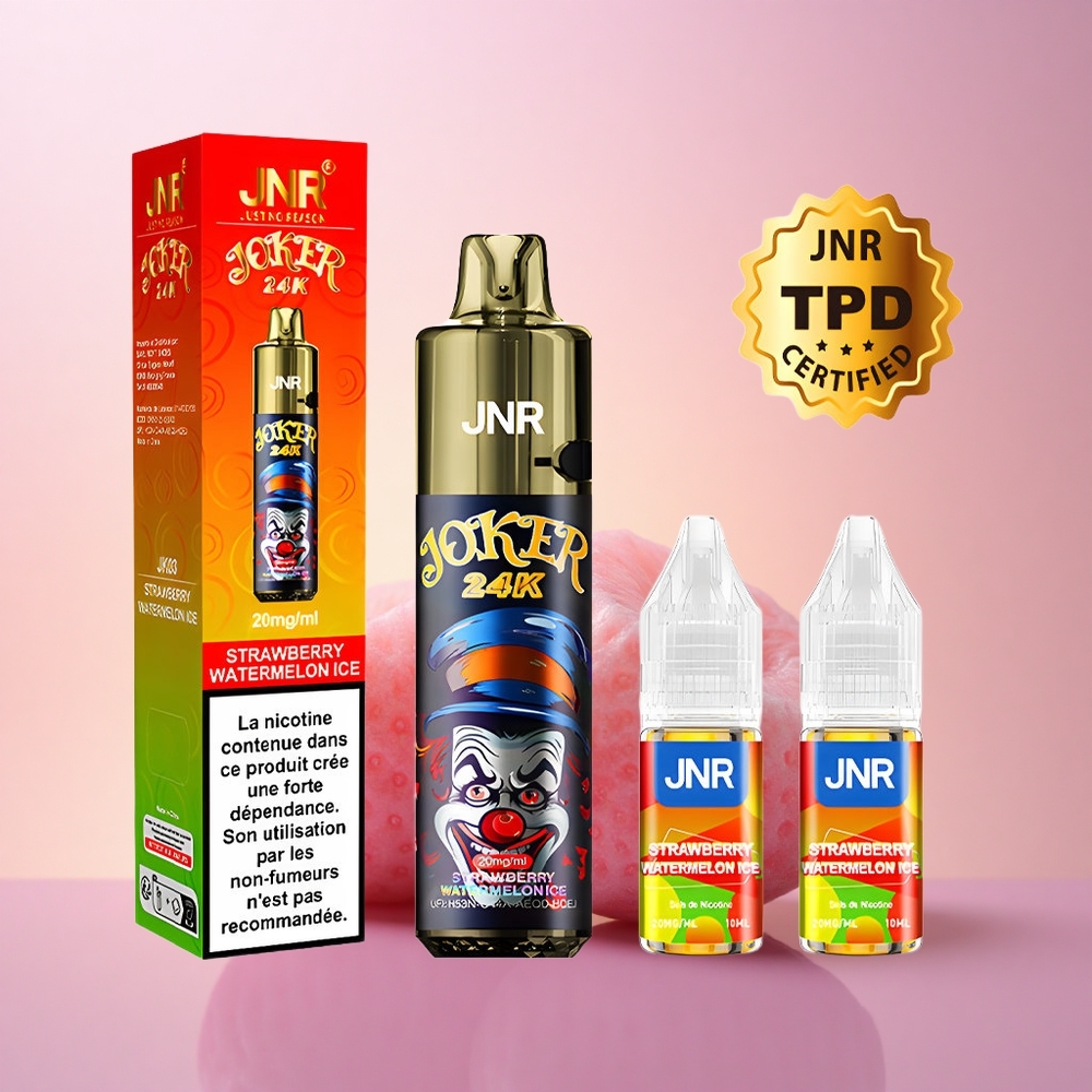 JNR Joker 24K Maasika-Arbuusi Jää 2 Nikotiini 800mAh Tüüp-C Laadimine