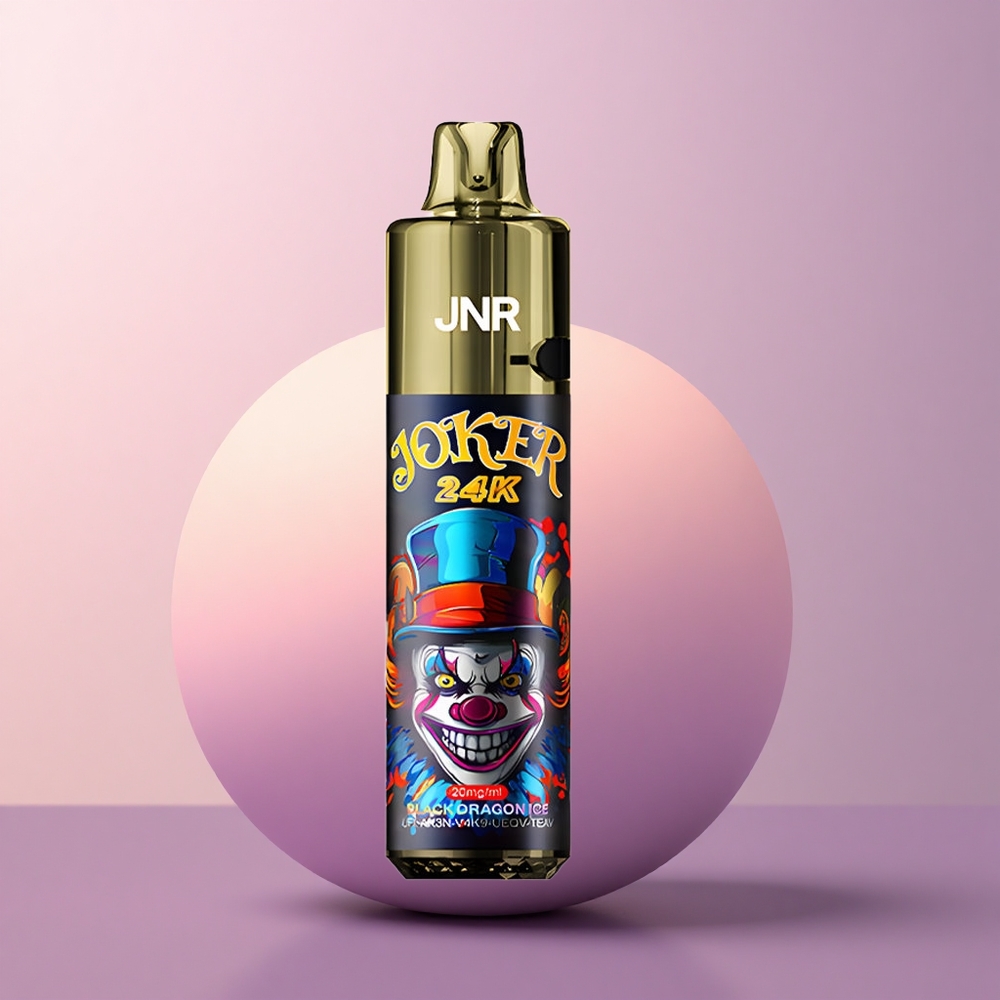 JNR Joker 24K Must Draakon Jää - 2 Nikotiini 800mAh Täidetav Paak