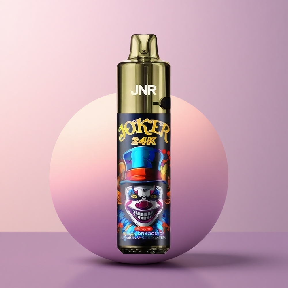 JNR Joker 24K Must Draakon Jää - 2 Nikotiini 800mAh Täidetav Paak