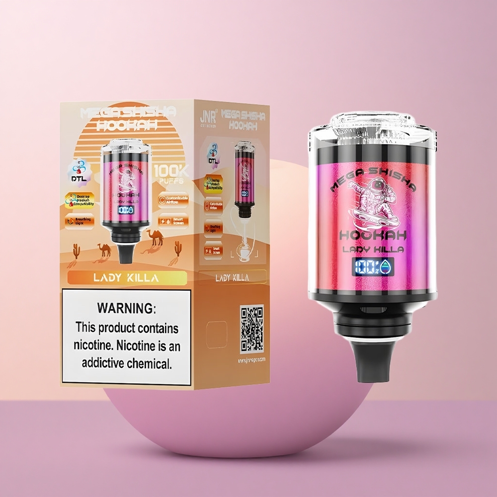JNR Mega Shisha Hookah 100K Daamitapja 2200mAh Tüüp-C