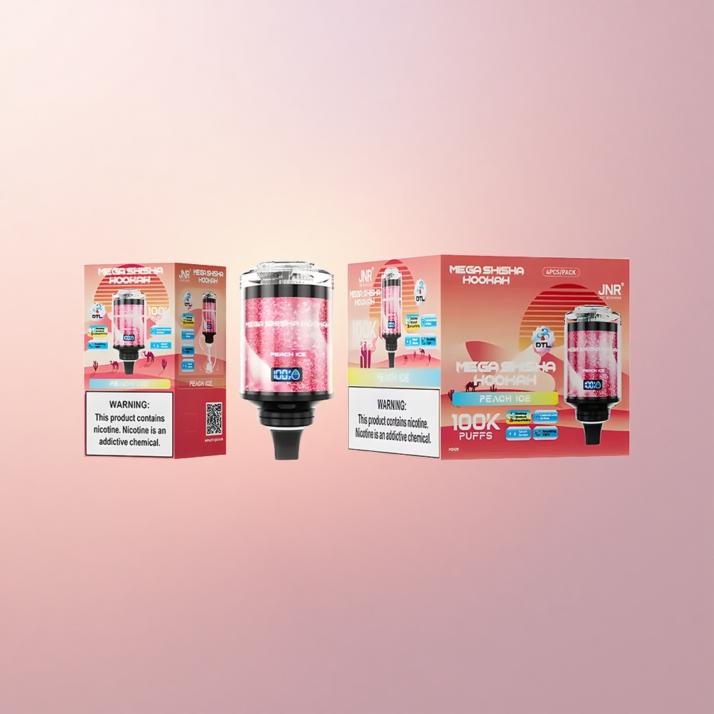 JNR Mega Shisha Hookah 100K Virslumi Jää 60ml Tüüp-C 2200mAh