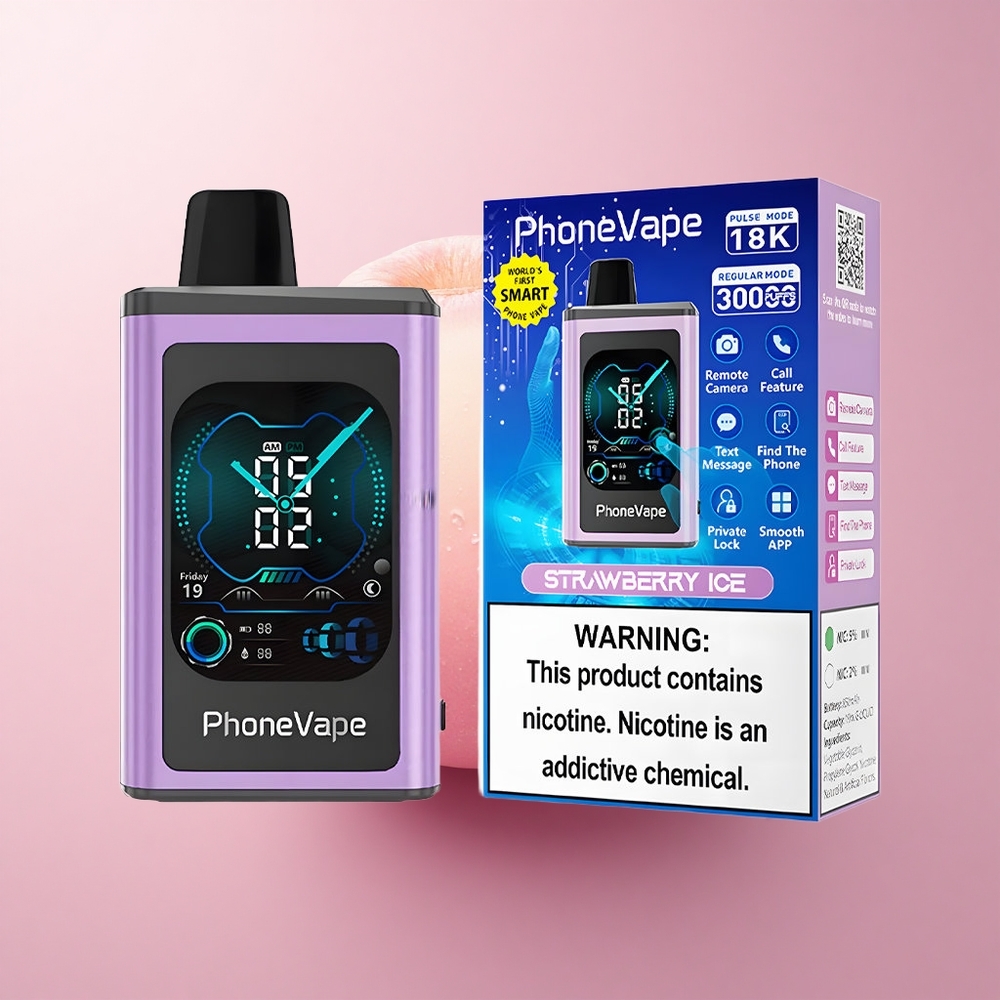 JNR PhoneVape 30000 Maasikajää Rechargeable Turbo Call