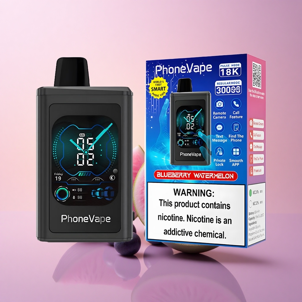 JNR PhoneVape 30000 Mustikas-Arbuus Tüüp-C Laadimisega Lukustusrežiim