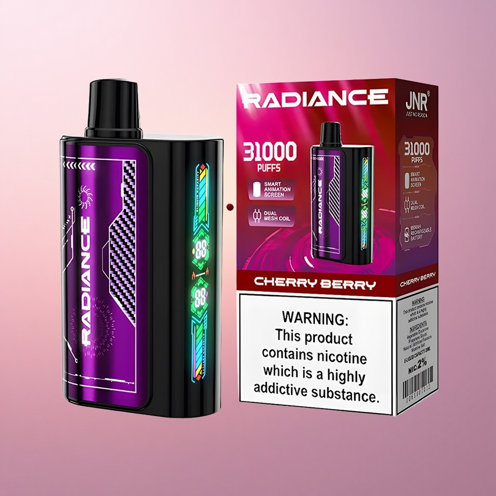 JNR Radiance 31000 Kirsimaarja 28ml Targa Ekraaniga Kahekordse Võrgu Mähisega 950 mAh Laetav