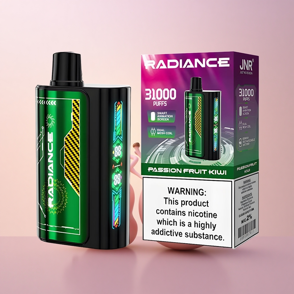 JNR Radiance 31000 Marakujakiivi Kahekordse Võrgustikuga Laetav 28ml