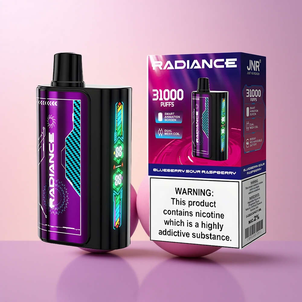 JNR Radiance 31000 Mustika-Marja Hapramali 28ml Kahekordne Võrkpool 950 mAh