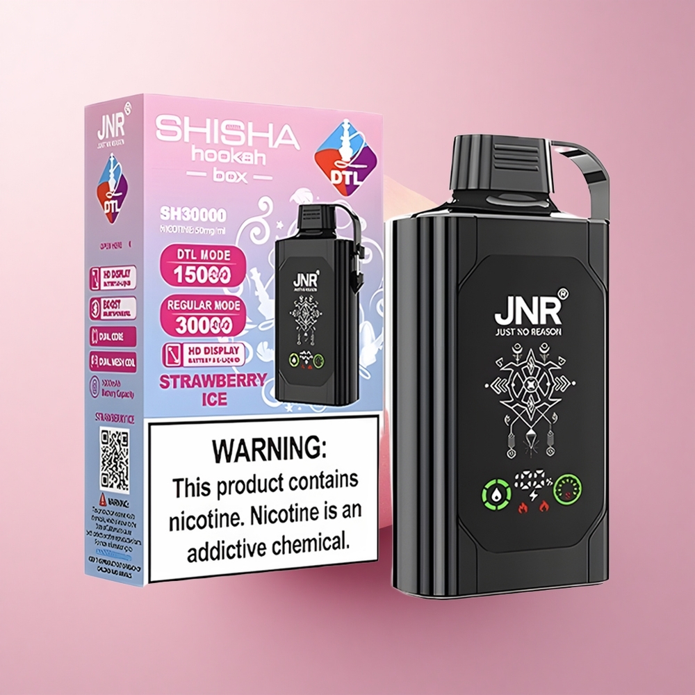 JNR Shisha Hookah Box 20500 Maasika-Jäätise Dual Mesh Coil  Type-C Laadimine