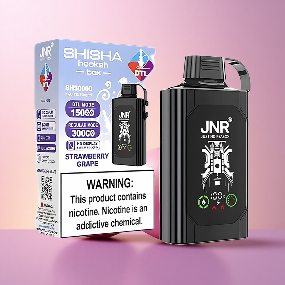 JNR Shisha Hookah Box 20500 Maasika-Viinamari 25ml 1000mAh Dual Mesh