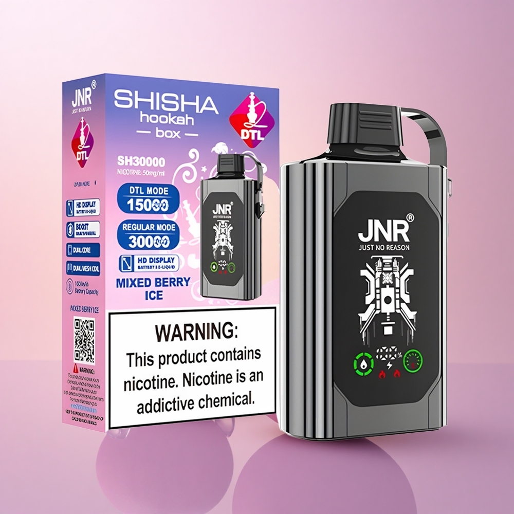 JNR Shisha Hookah Box 20500 Segamustikate Jäätis HD Ekraaniga 1000mAh Akuga Tüüp-C Kiirlaadimisega