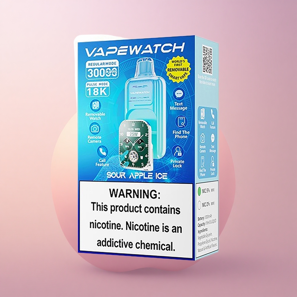 JNR VapeWatch 30000 Hapu Õunajää Dual Mesh Coil 19mL 1000mAh