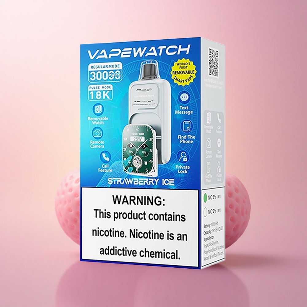 JNR VapeWatch 30000 Maasika-Jää 1000mAh Kiirlaadimine 19mL