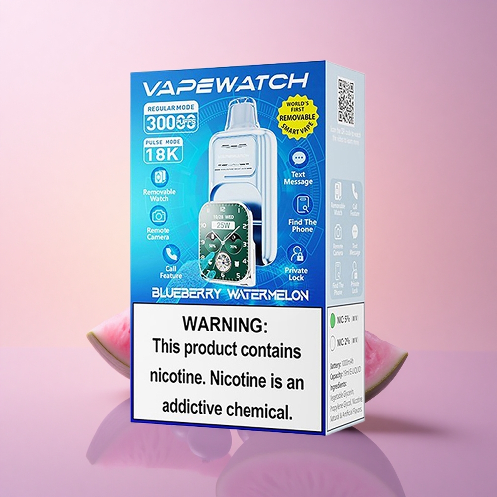 JNR VapeWatch 30000 Mustikas-Arbuusi Dual Mesh Coil 19mL 1000mAh