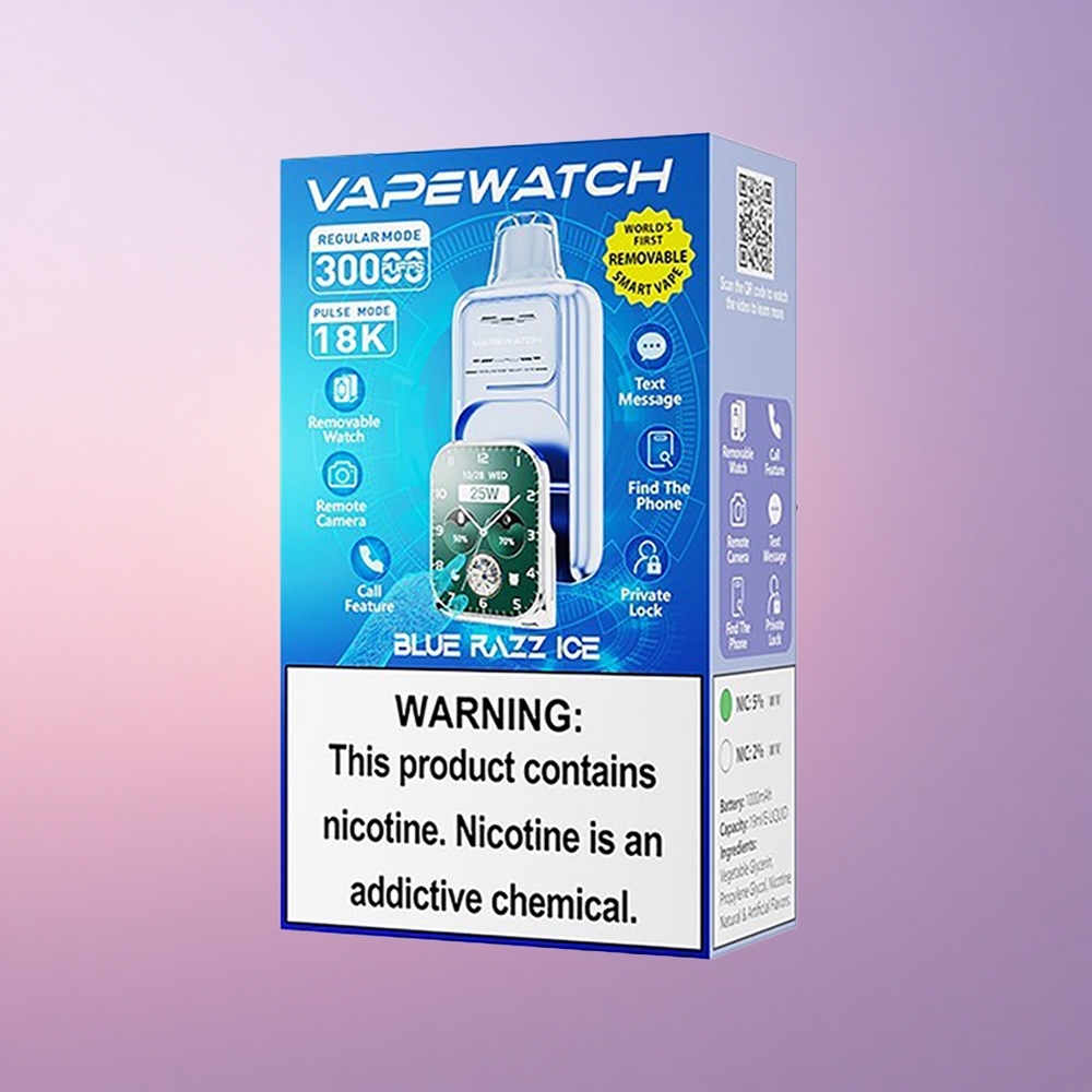 JNR VapeWatch 30000 Sinine Maasikajää 1000mAh Tüüp-C