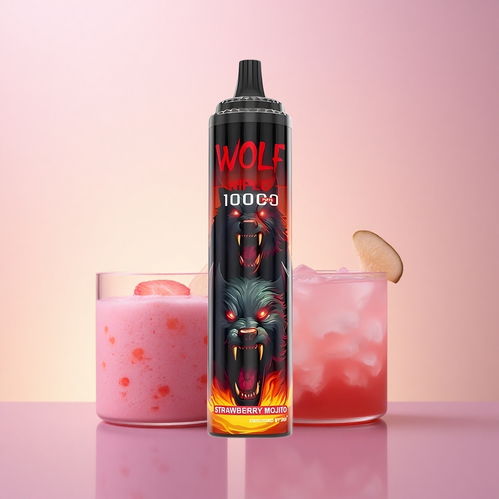 JNR Wolf Niplo 10000 Maasikamoijito 20ml 10 Ohm Type-C